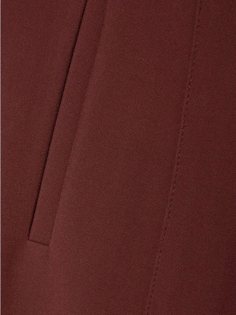 Veronica Beard Azariah Stretch-Crepe Flared Pants Burnt Sienna Rust Brown 4 - Picture 2 of 8
